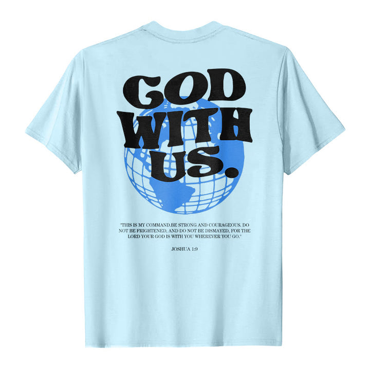 Christianartworkshop God With Us Cotton T-Shirt - image 16