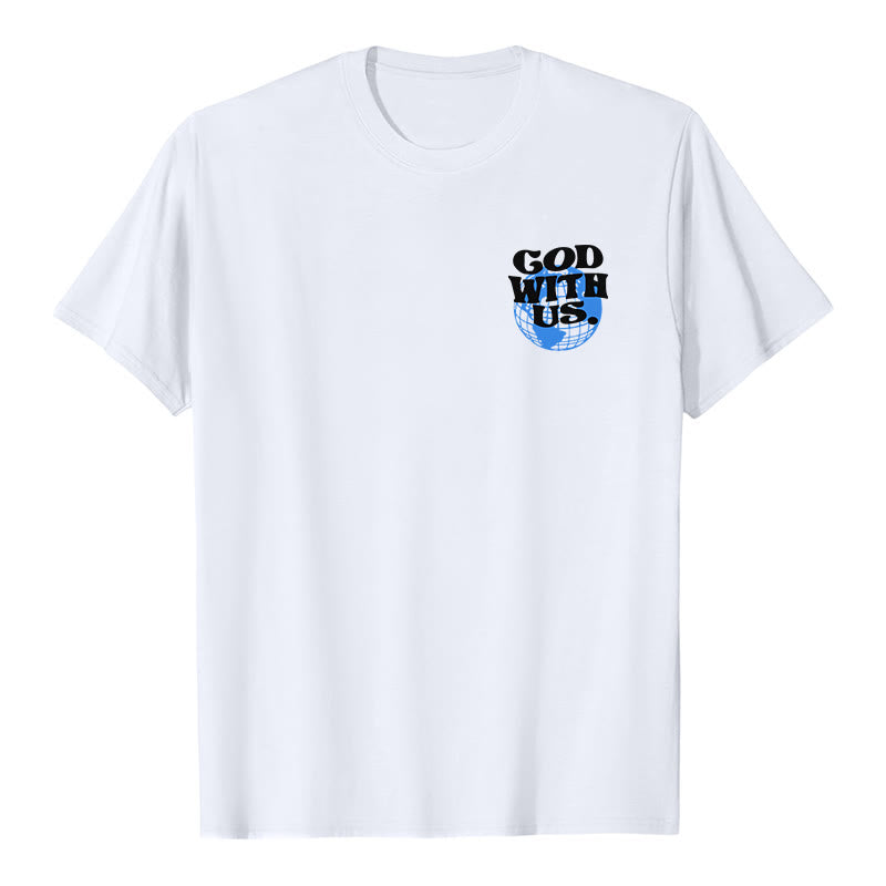 Christianartworkshop God With Us Cotton T-Shirt - image 2