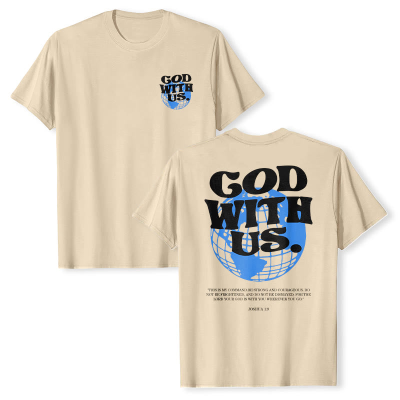 Christianartworkshop God With Us Cotton T-Shirt - Beige - 2XL - image 6