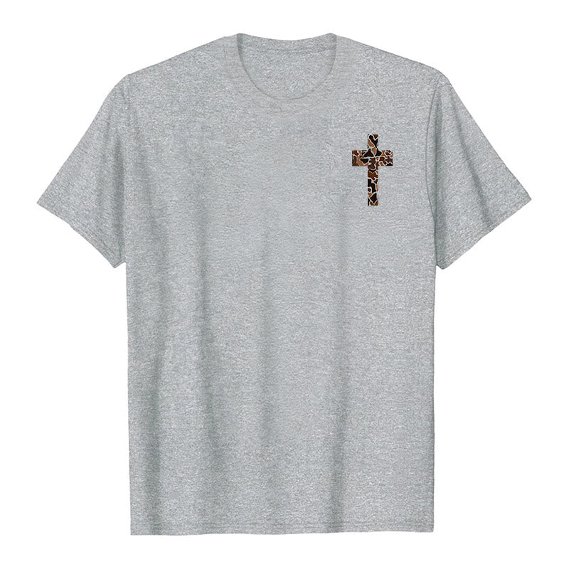 Christianartworkshop Camo Cross Design With Philippians 4:13 Verse Christian T-Shirt - image 8