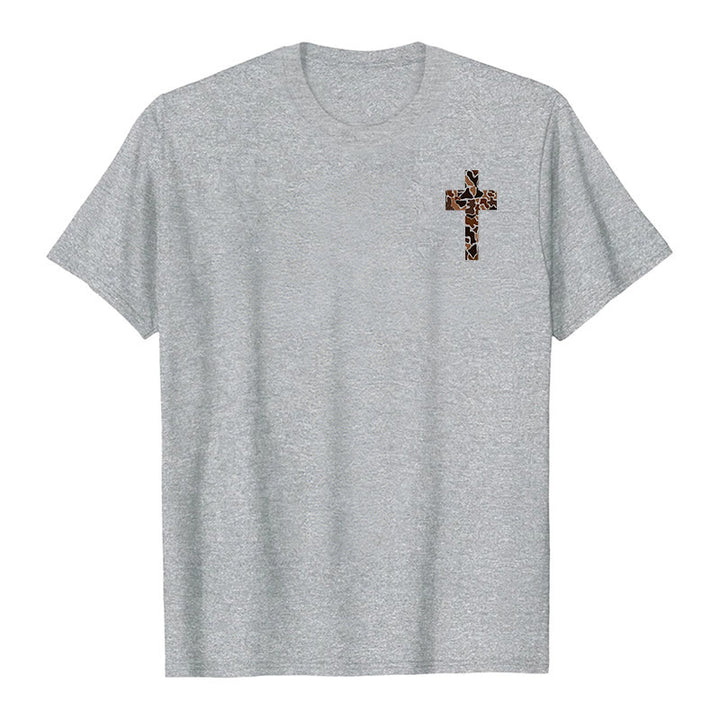 Christianartworkshop Camo Cross Design With Philippians 4:13 Verse Christian T-Shirt - image 8