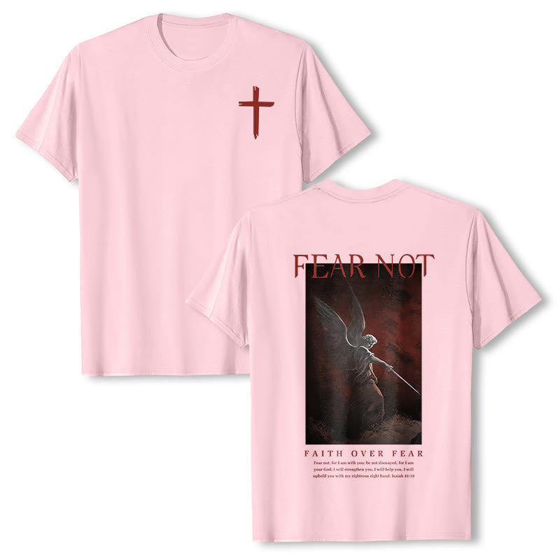 Christianartworkshop "FEAR NOT" Short Sleeve T-shirt - Pink - 2XL - image 13