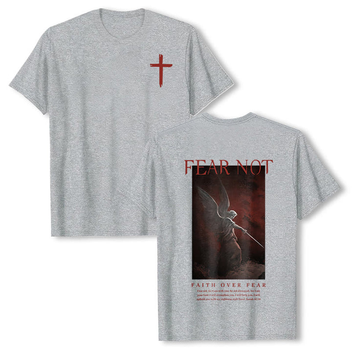 Christianartworkshop "FEAR NOT" Short Sleeve T-shirt - Grey - 2XL - image 7