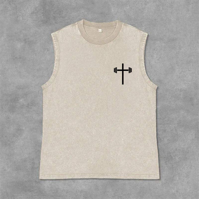 Christianartworkshop Jesus Is King Angel Wings Washed Tank Top - image 20
