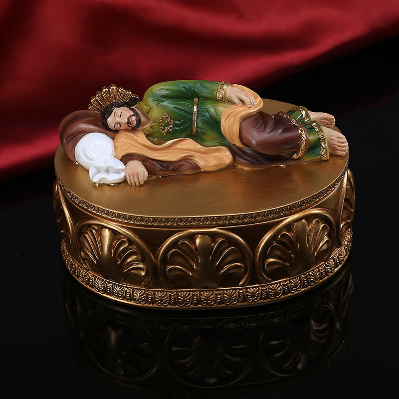 Christianartworkshop Ornate Reclining Jesus Resin Rosary Holder: Merging Artistry with Spiritual Comfort - image 0