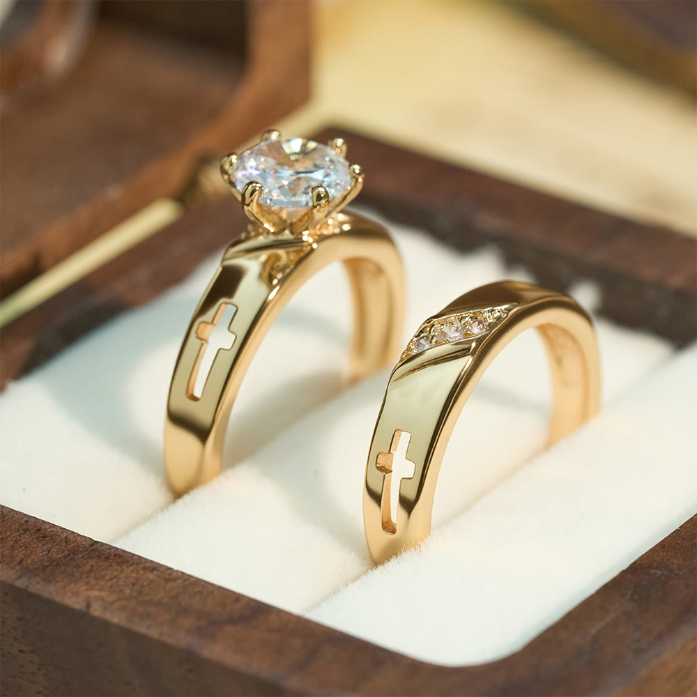 Christianartworkshop Stackable Cross Band Ring Set: Timeless Symbol of Faith & Eternal Light - image 2