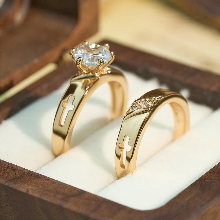 Christianartworkshop Stackable Cross Band Ring Set: Timeless Symbol of Faith & Eternal Light - image 2