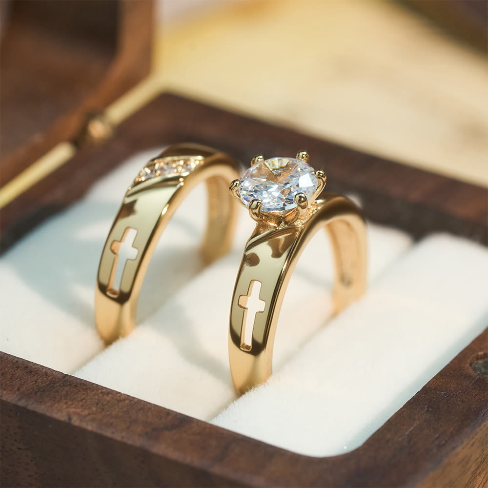 FREE Today: Stackable Cross Band Ring Set: Timeless Symbol of Faith & Eternal Light - image 3