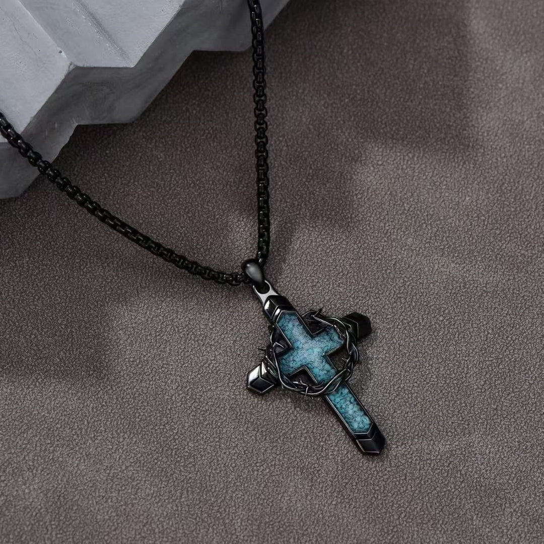 FREE Today: Thorn-Wrapped Inlaid Cross Pendant Necklace: A Symbol of Christ’s Sacrificial Love - image 3