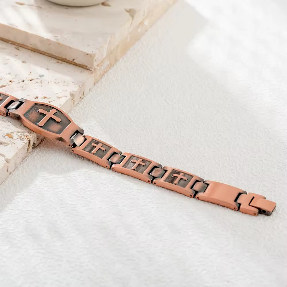 FREE Today: Link Chain Cross Engraved Bracelet: A Symbol of Divine Strength & Faith - image 9