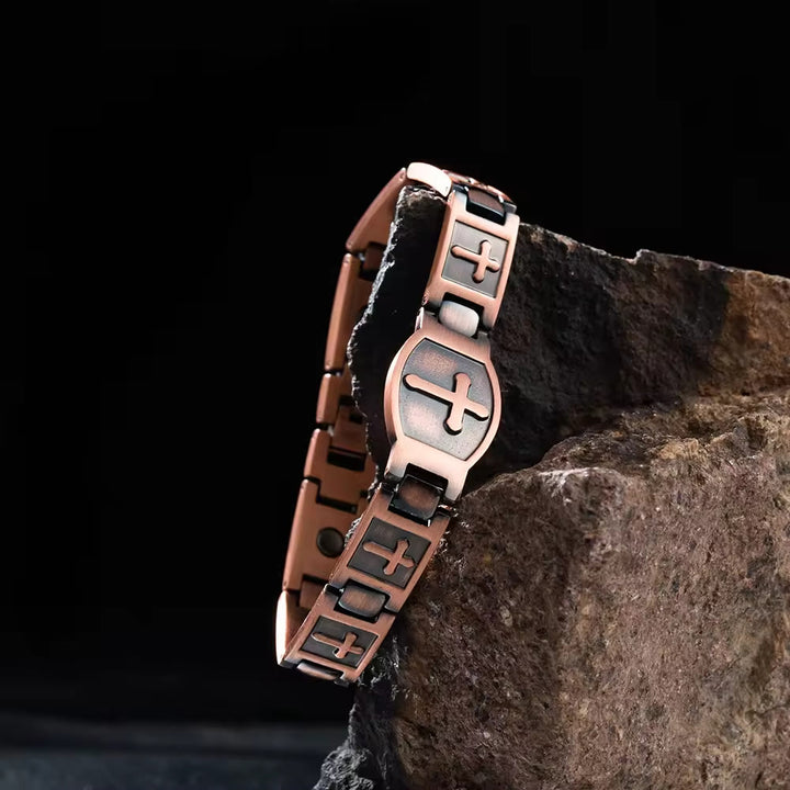 Christianartworkshop Link Chain Cross Engraved Bracelet: A Symbol of Divine Strength & Faith - image 5
