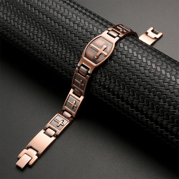 Christianartworkshop Link Chain Cross Engraved Bracelet: A Symbol of Divine Strength & Faith - image 4
