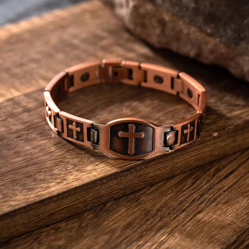 Christianartworkshop Link Chain Cross Engraved Bracelet: A Symbol of Divine Strength & Faith - image 7