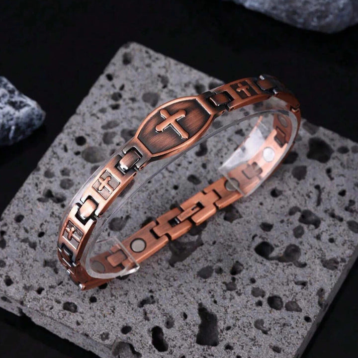 Christianartworkshop Link Chain Cross Engraved Bracelet: A Symbol of Divine Strength & Faith - image 8