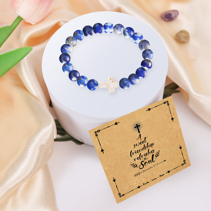 FREE Today: Natural Stone Cross Bracelet with Proverbs 27:9 Card: A Symbol of Divine Friendship & Grace - image 8
