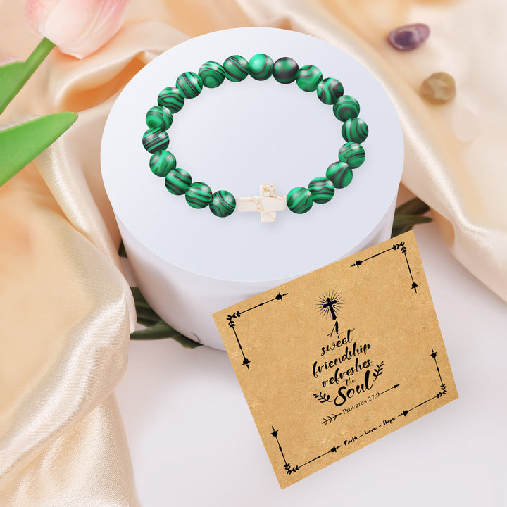 FREE Today: Natural Stone Cross Bracelet with Proverbs 27:9 Card: A Symbol of Divine Friendship & Grace - image 6