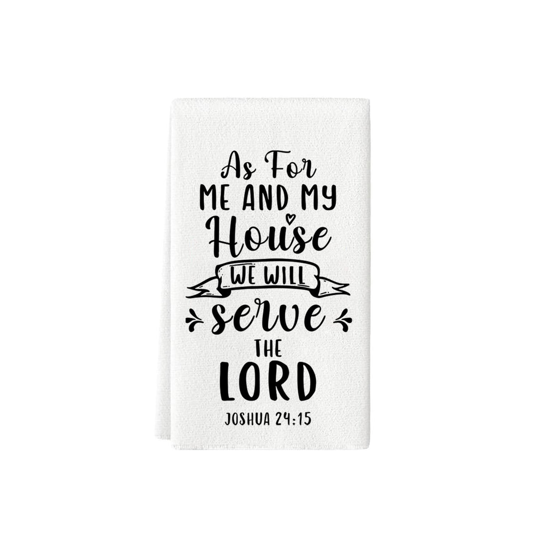 Christianartworkshop Scripture-Printed Kitchen Towel with Philippians 4:13 & Joshua 24:15  - JOSHUA 24:15 - image 6