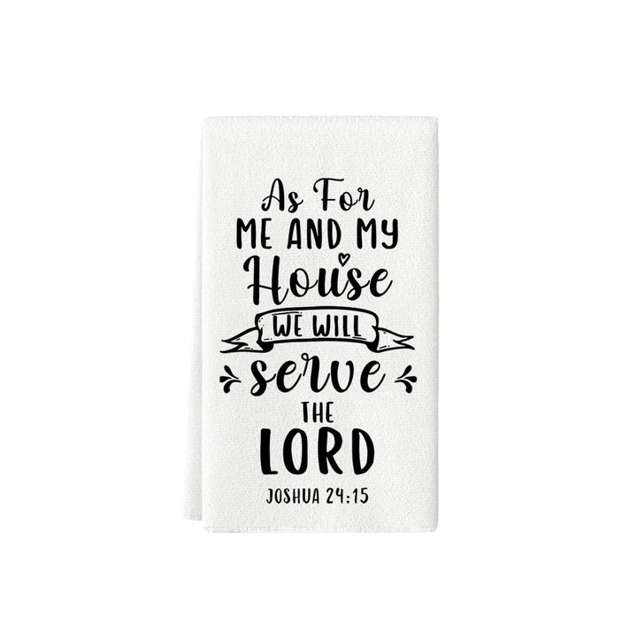 Christianartworkshop Scripture-Printed Kitchen Towel with Philippians 4:13 & Joshua 24:15  - JOSHUA 24:15 - image 6
