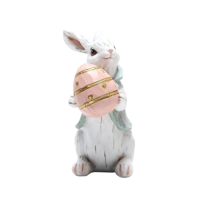 Christianartworkshop Easter Resin Bunny Ornament - Celebrate Easter - Rabbit with an egg - image 1