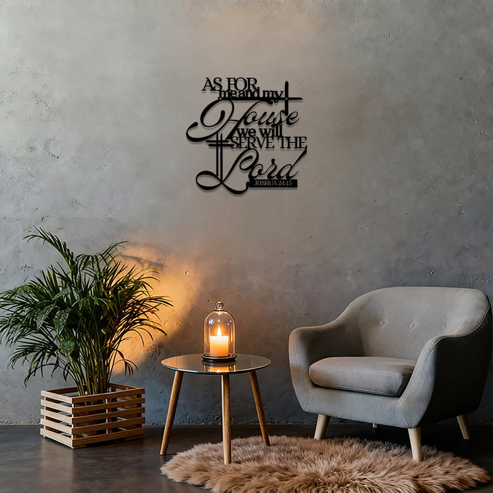 Christianartworkshop As for me and my house Joshua 24:15 Metal Wall Decor: Embody His Unifying Grace - image 2
