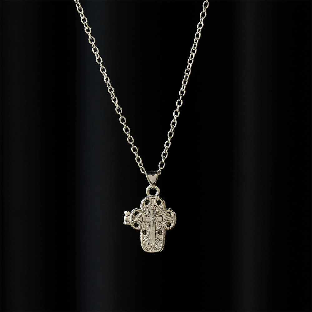 Christianartworkshop Locket Cross Necklace with Intricate Filigree: A Symbol of Sacred Secrecy & Devotion - image 4