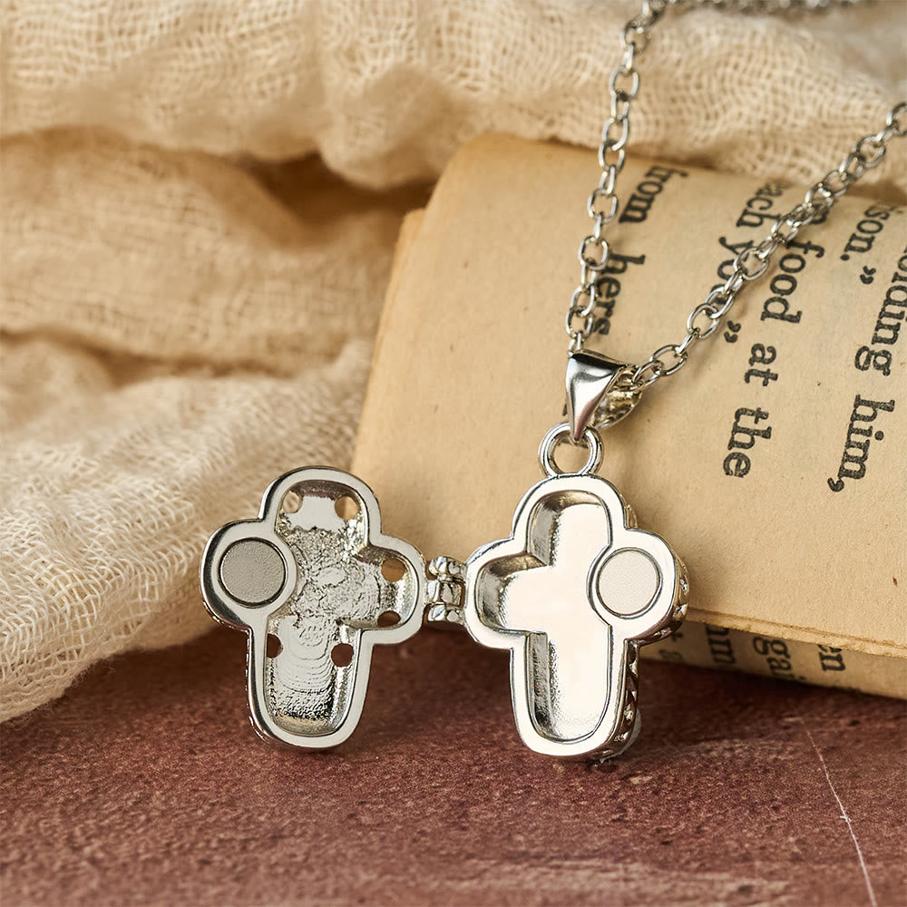 Christianartworkshop Locket Cross Necklace with Intricate Filigree: A Symbol of Sacred Secrecy & Devotion - image 1