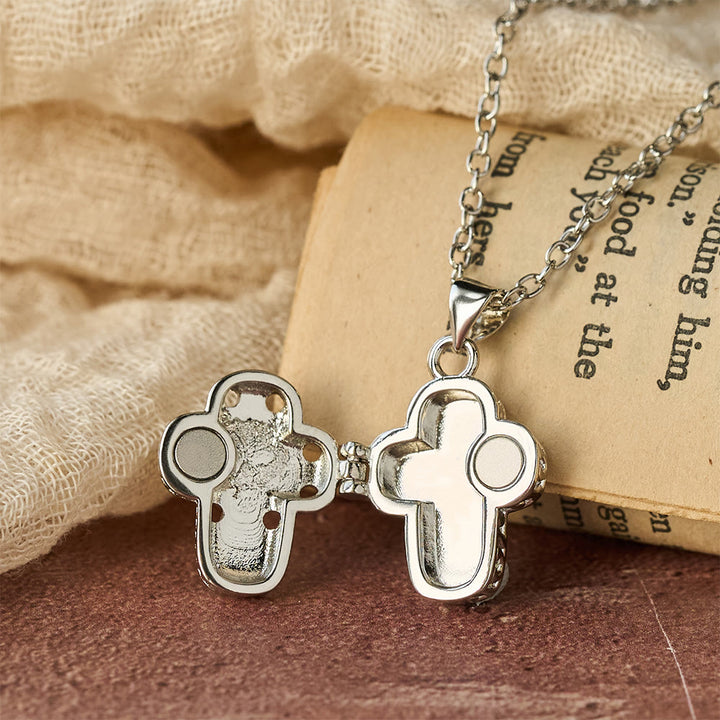 Christianartworkshop Locket Cross Necklace with Intricate Filigree: A Symbol of Sacred Secrecy & Devotion - image 1