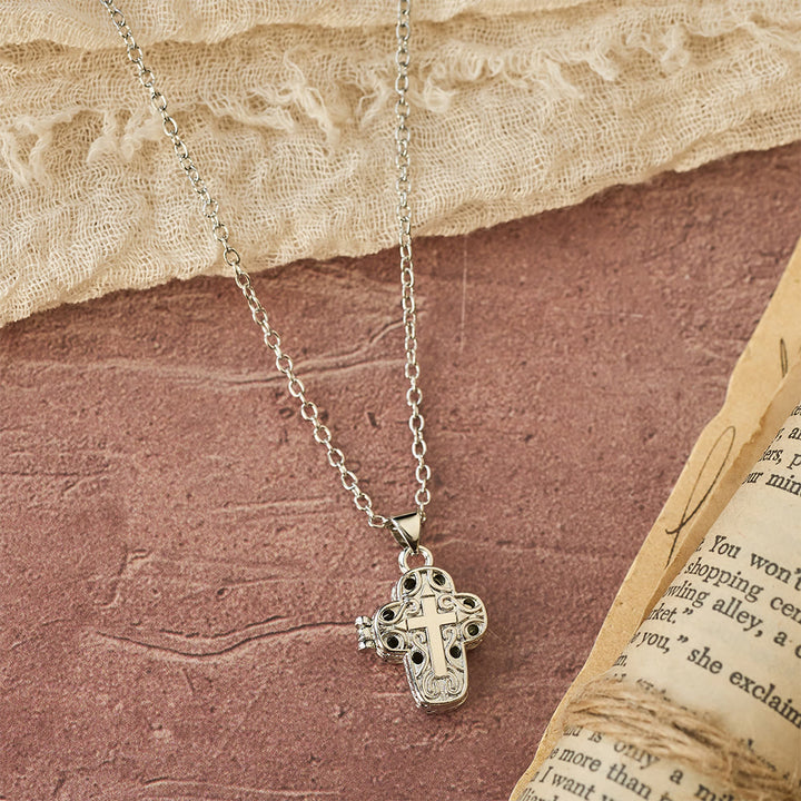 Christianartworkshop Locket Cross Necklace with Intricate Filigree: A Symbol of Sacred Secrecy & Devotion - image 3