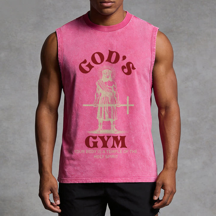 Christianartworkshop Your Body Is A Temple Of The Holy Spirit Unisex Washed Tank Top - image 10
