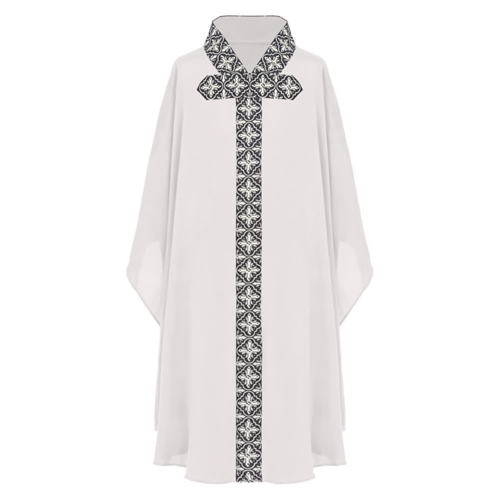 Christianartworkshop Multicolor Ornate Cross Cassock Clergy Robe for Sacred Ceremonies - image 8