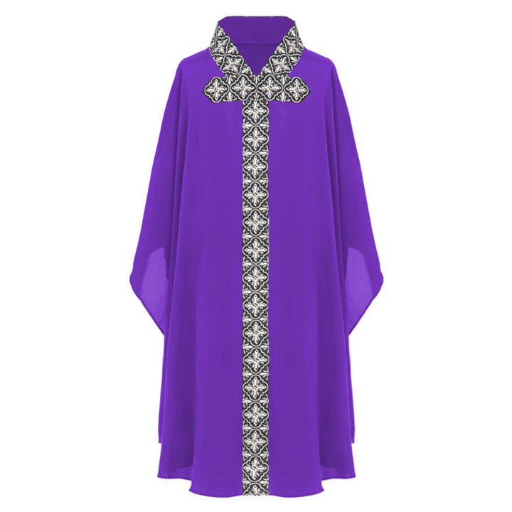 Christianartworkshop Multicolor Ornate Cross Cassock Clergy Robe for Sacred Ceremonies - image 10