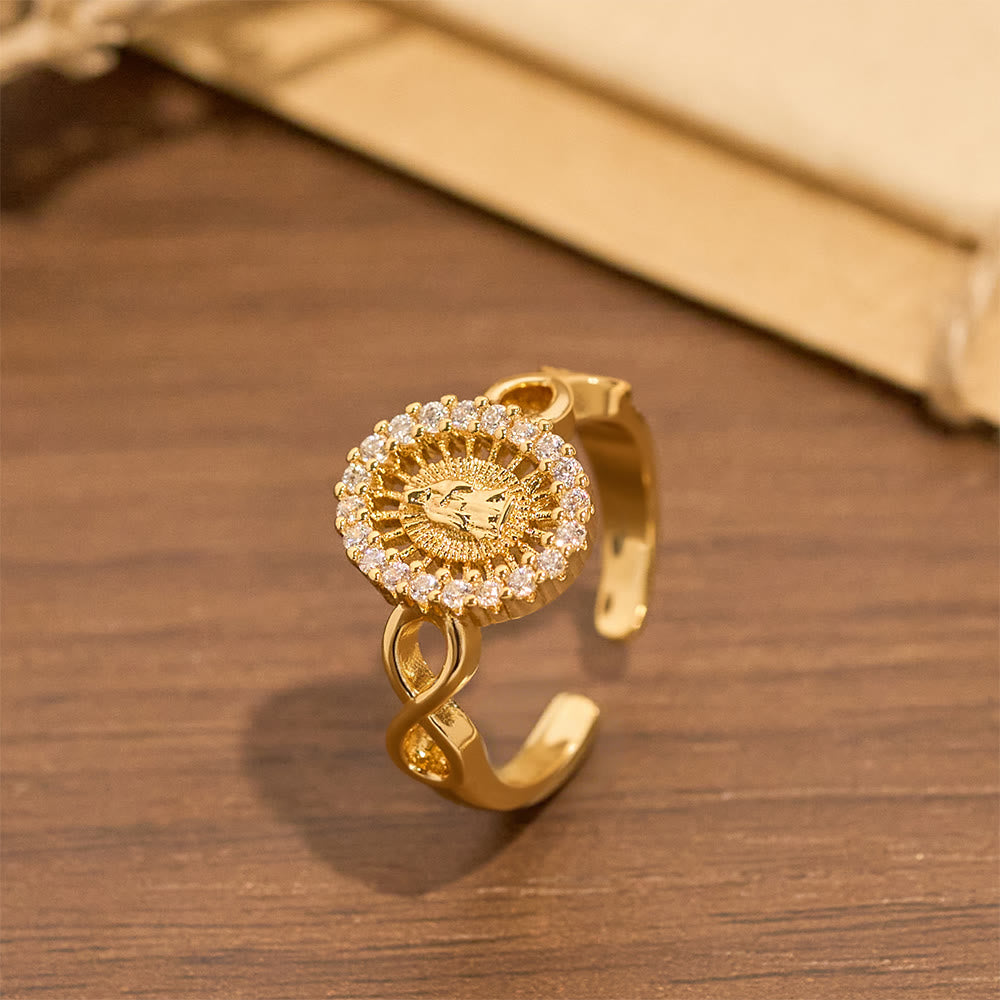 Christianartworkshop Infinity Our Lady Zircon Ring: Emblem of Unending Marian Grace - image 4