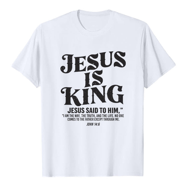 Christianartworkshop Jesus Is King John 14:6 Premium T-Shirt - White - 2XL - image 6