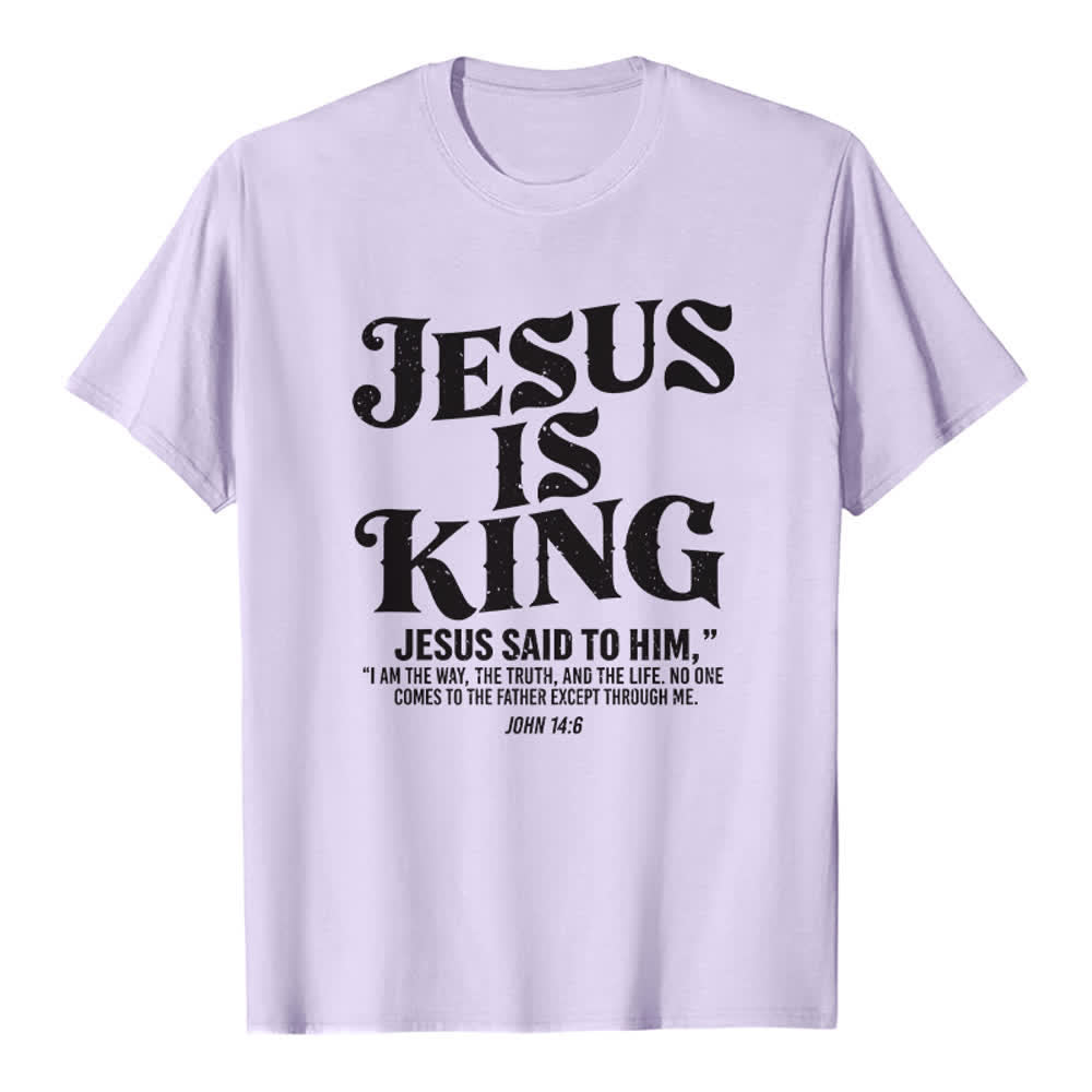 Christianartworkshop Jesus Is King John 14:6 Premium T-Shirt - Purple - 2XL - image 2