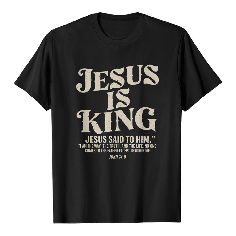 Christianartworkshop Jesus Is King John 14:6 Premium T-Shirt - Black - 2XL - image 8
