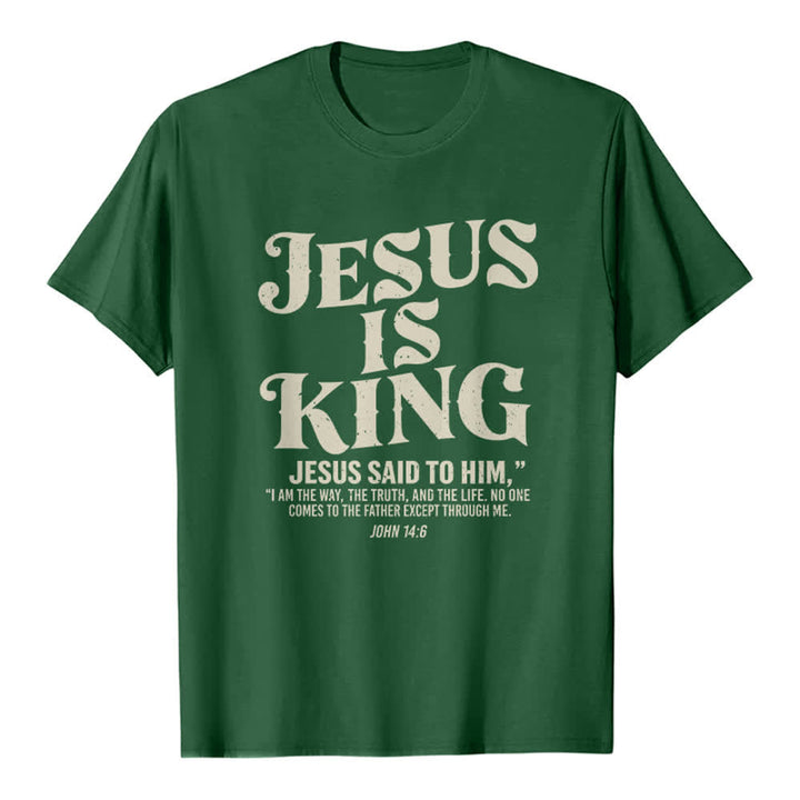 Christianartworkshop Jesus Is King John 14:6 Premium T-Shirt - Dark Green - 2XL - image 0