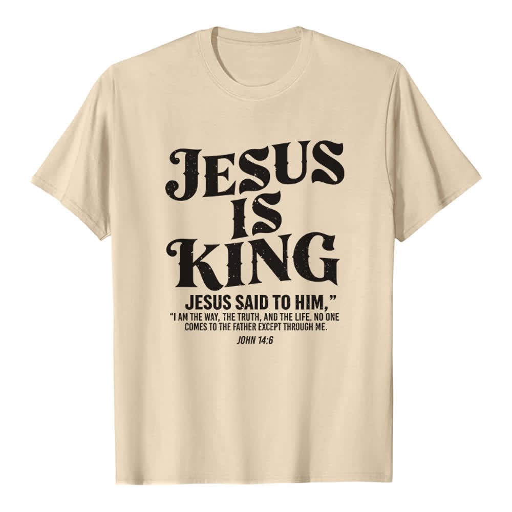 Christianartworkshop Jesus Is King John 14:6 Premium T-Shirt - Beige - 2XL - image 5