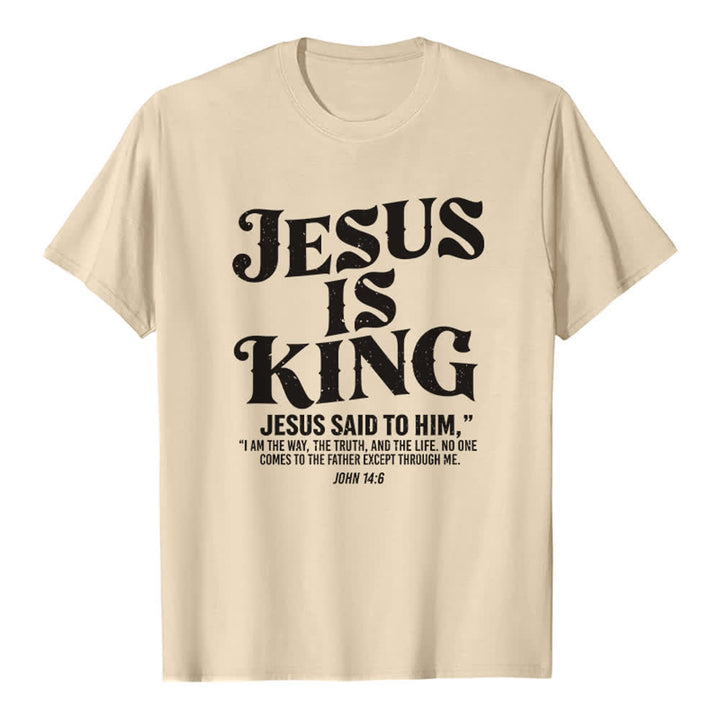 Christianartworkshop Jesus Is King John 14:6 Premium T-Shirt - Beige - 2XL - image 5