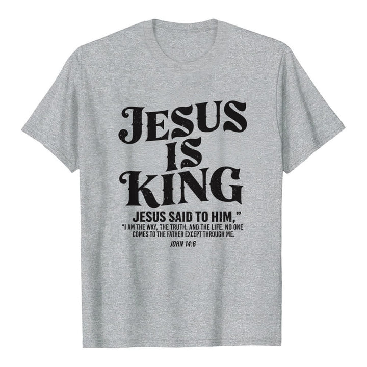 Christianartworkshop Jesus Is King John 14:6 Premium T-Shirt - Grey - 2XL - image 7