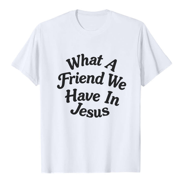 Christianartworkshop What A Friend We Have In Jesus Premium T-Shirt - White - 2XL - image 6