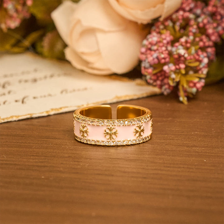 FREE Today: Zircon Cross Enamel Fleur-de-Lis Ring Set: Emblem of Divine Purity & Redemption - image 12