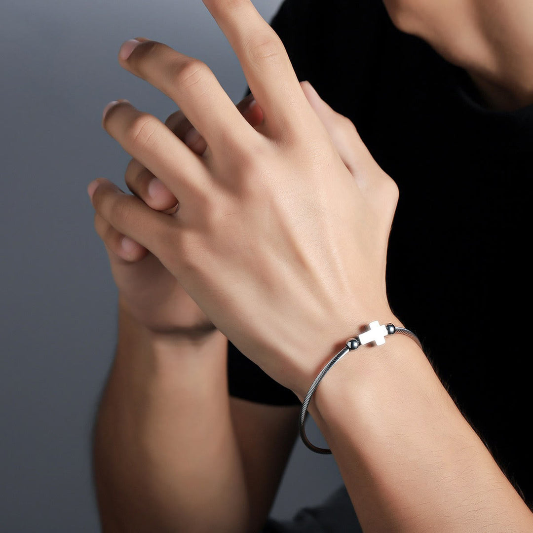 FREE Today: Three-Color Minimalist Cross Twisted Bracelet: Light of Christ’s Grace in Every Wear - image 2