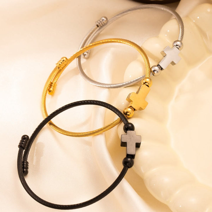 FREE Today: Three-Color Minimalist Cross Twisted Bracelet: Light of Christ’s Grace in Every Wear - image 1