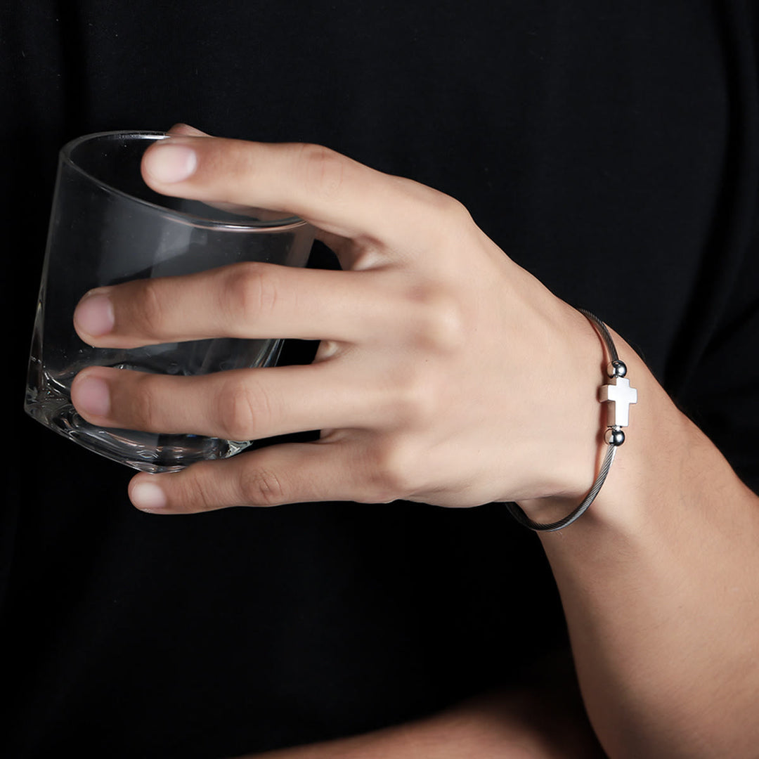 FREE Today: Three-Color Minimalist Cross Twisted Bracelet: Light of Christ’s Grace in Every Wear - image 3
