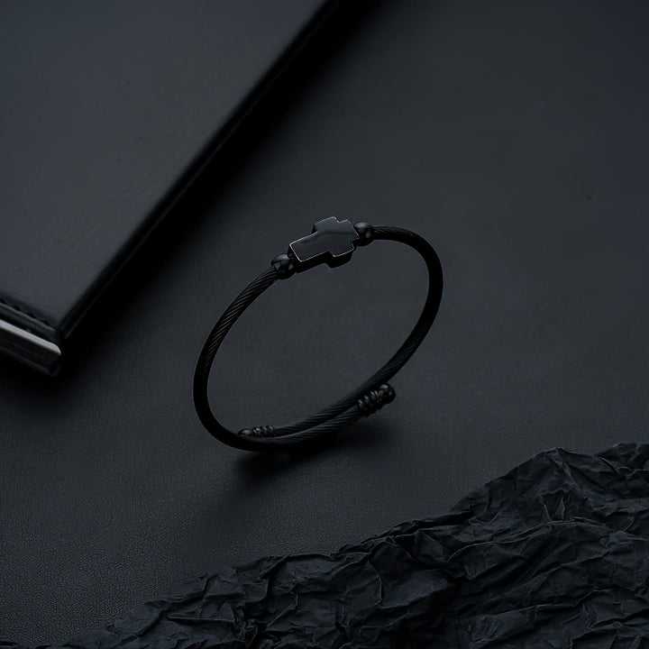 FREE Today: Three-Color Minimalist Cross Twisted Bracelet: Light of Christ’s Grace in Every Wear - Black - image 7