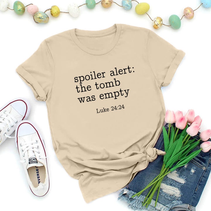 Christianartworkshop Luke 24:24 Empty Tomb Scripture Premium T-Shirt - Beige - 2XL - image 7