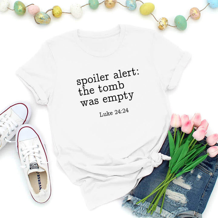 Christianartworkshop Luke 24:24 Empty Tomb Scripture Premium T-Shirt - White - 2XL - image 1