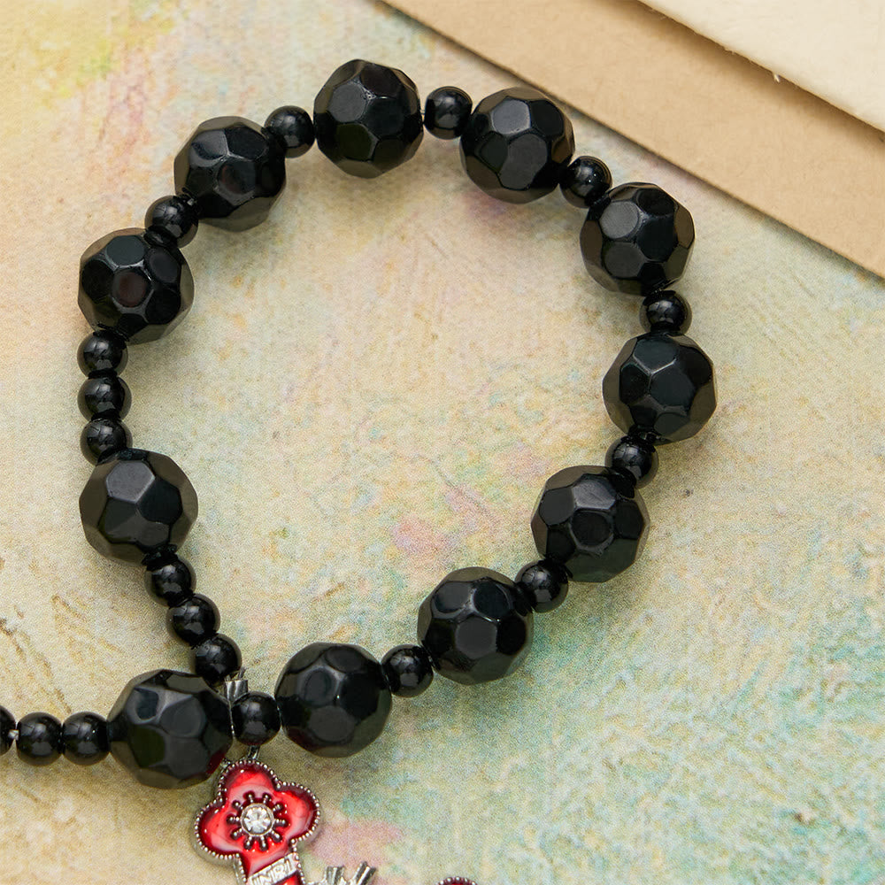 Christianartworkshop Black Faceted Glass St.Benedict Rosary: A Symbol of Heavenly Shielding - image 6