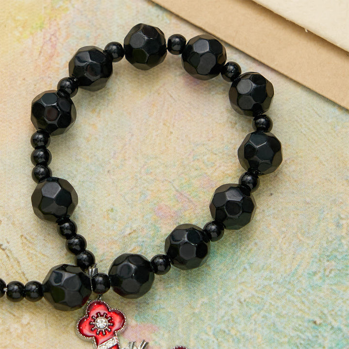 Christianartworkshop Black Faceted Glass St.Benedict Rosary: A Symbol of Heavenly Shielding - image 6