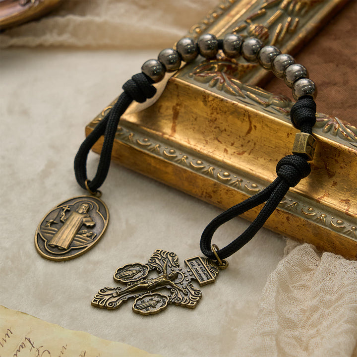 Christianartworkshop Paracord St.Benedict Pocket Rosary: Emblem of Unbreakable Faith & Protection - image 2